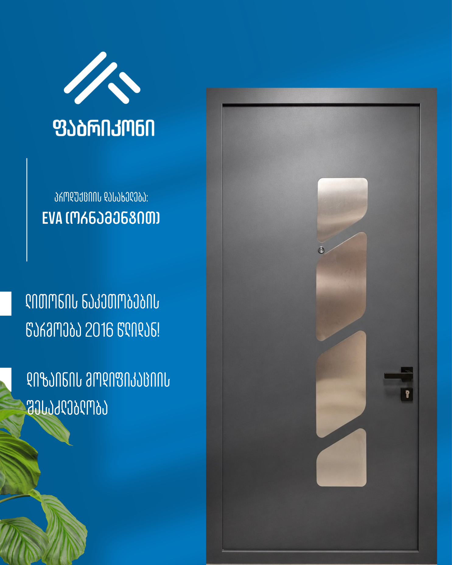 ლითონის კარი EVA